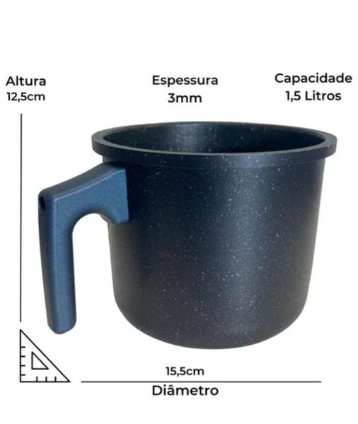 Imagem de Chaleira leiteira de aluminio antiaderente com indução Clink