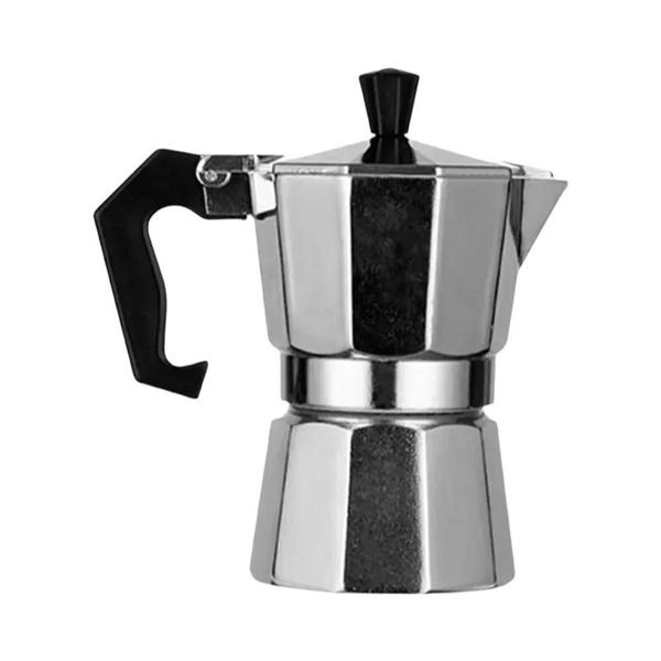 Imagem de Chaleira Moka Pot Octogonal de Alumínio - Ideal para Casa, Escritório, Viagem e Acampamento