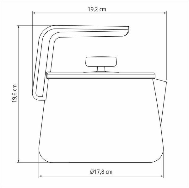 Imagem de Chaleira tramontina em alumínio com revestimento interno e externo antiaderente starflon max azul marinho 2,3 l