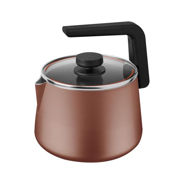 Chaleira Tramontina em Aluminio com Revestimento Interno e Externo Starflon Max Cobre 2,3 L Imagem de Chaleira Tramontina em Aluminio com Revestimento Interno e Externo Starflon Max Cobre 2,3 L