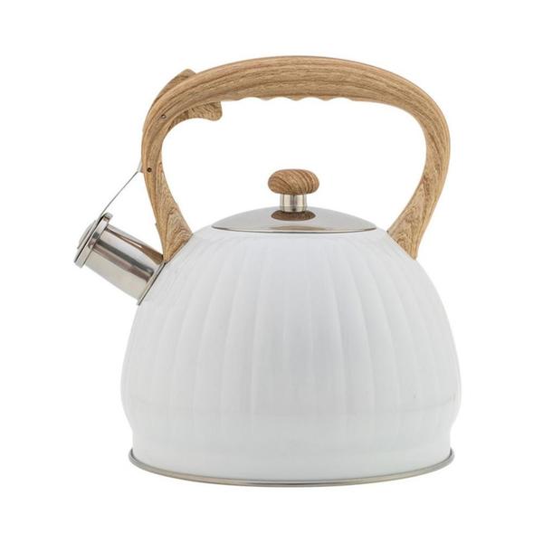 Imagem de Chaleira Wokex White de Aço Inoxidável Whistling Coffee 1L