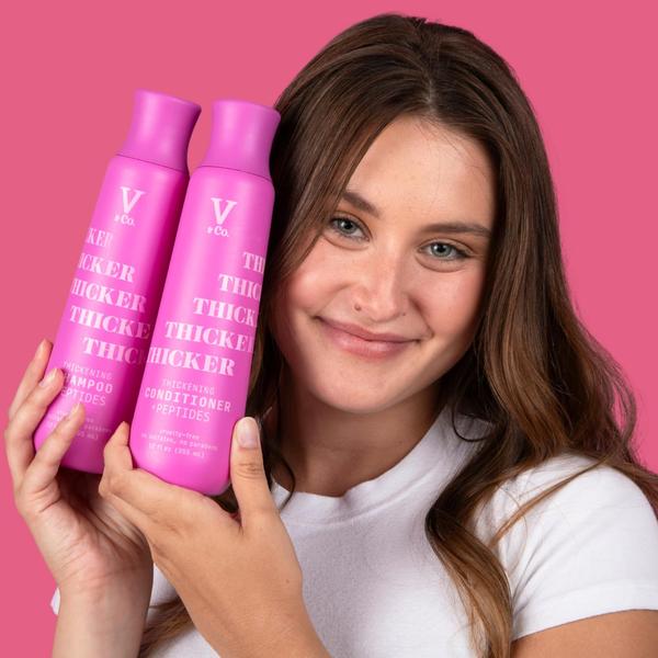 Imagem de Champô V&Co. Cabelo espessante de beleza com peptídeo 355mL