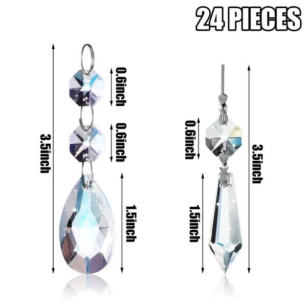 Imagem de Chandelier Crystal Prisms Potchen 38 mm Teardrop 48 unidades