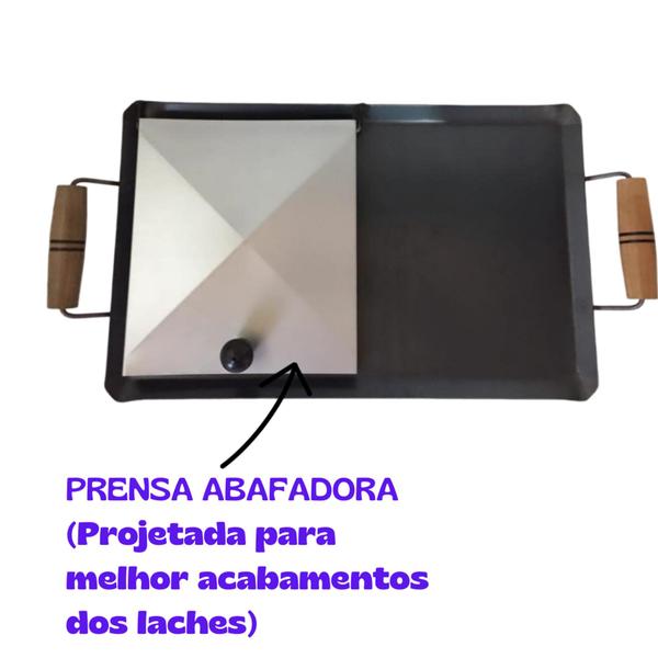 Chapa 48x30 Com Prensa para Uso em Fogão - JME METAL Imagem de Chapa 48x30 Com Prensa para Uso em Fogão