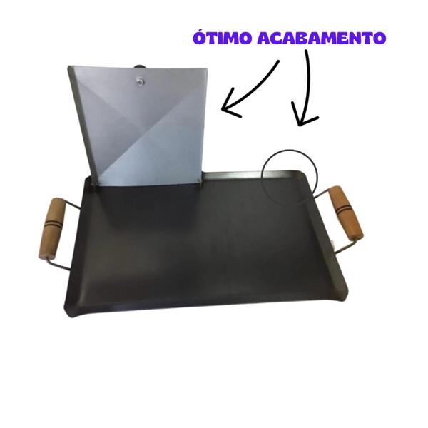 Chapa 48x30 Com Prensa para Uso em Fogão - JME METAL Imagem de Chapa 48x30 Com Prensa para Uso em Fogão