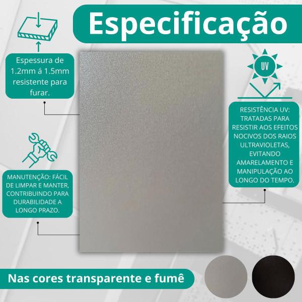 Imagem de Chapa Acrílico Box Gabinete 90X98 Monocril Incolor 2 Unidade