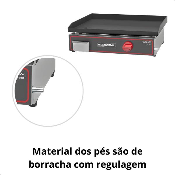 Imagem de Chapa bifeteira à gás 45cm 1 queimador