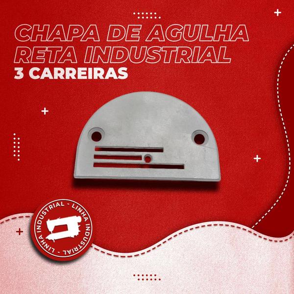 Imagem de Chapa De Agulha Maquina Reta Industrial 3 Carreiras B-33