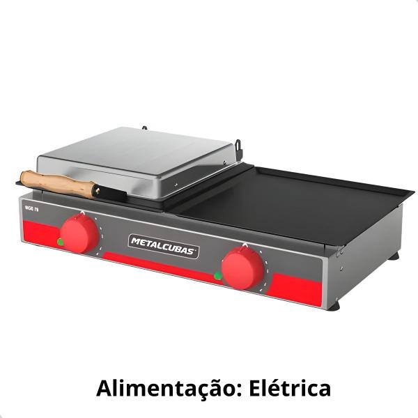Chapa de lanche grill elétrica mge70 - metalcubas Imagem de Chapa de lanche grill elétrica mge70 - metalcubas