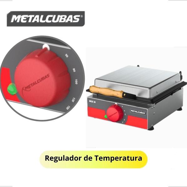 Imagem de Chapa Elétrica Com Prensa Grill De 32x32 Cm Metalcubas Mge30