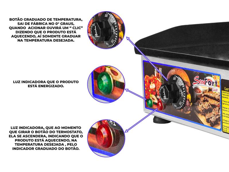 Imagem de Chapa eletrica eco 40x35 220 volts com abafador