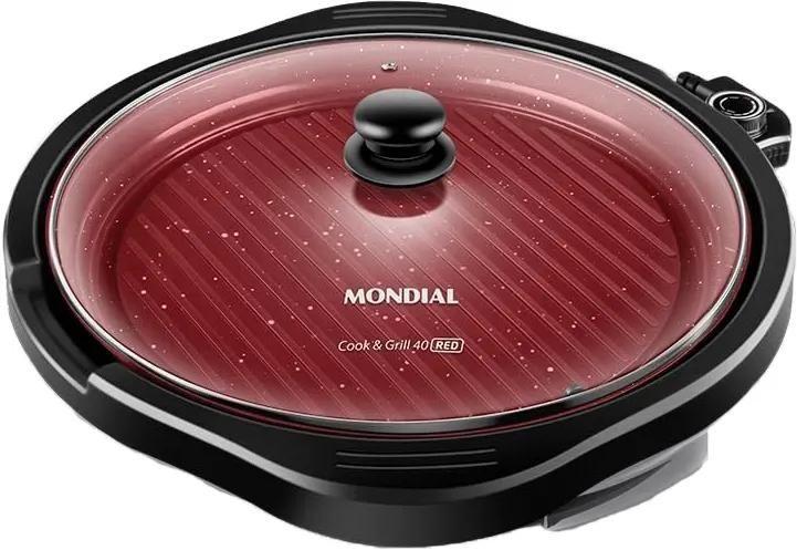 Imagem de Chapa Eletrica Grill Mondial Ceramic G-03-RC 110V