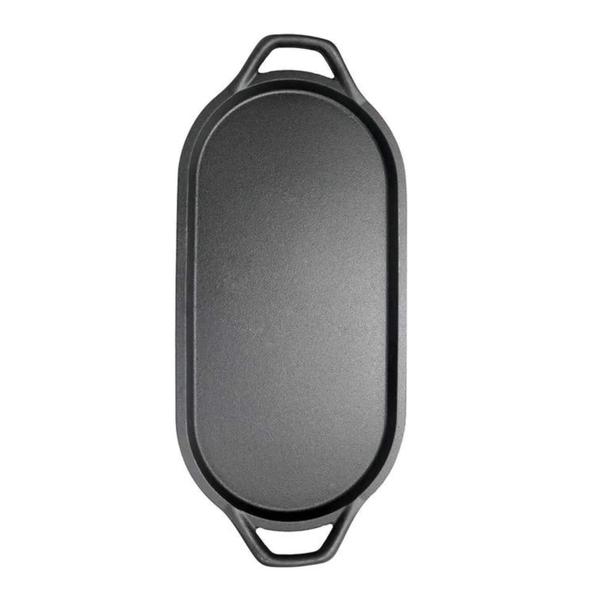 Imagem de Chapa Ferro Fundido Oval Aquece Uniforme 45X22Cm Capacidade