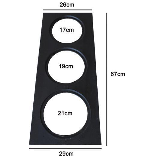 Imagem de Chapa Fogao A Lenha 3 Bocas Ferro Com Reduçao 67Cm X 29Cm