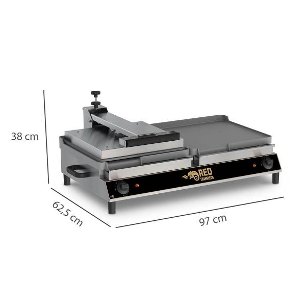 Imagem de Chapa para Lanche Sanduicheira Conjugada Lisa 97cm 220V