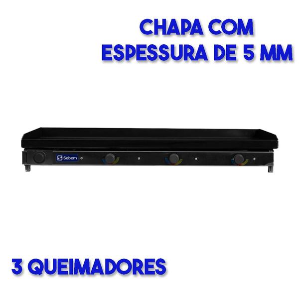 Imagem de Chapa para Lanchonete Lanches Industrial 120cm Sebem