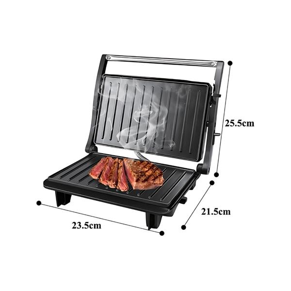 Imagem de Chapa Sanduicheira Grill Elétrico 110V 1000W Com Controle Automático de Temperatura