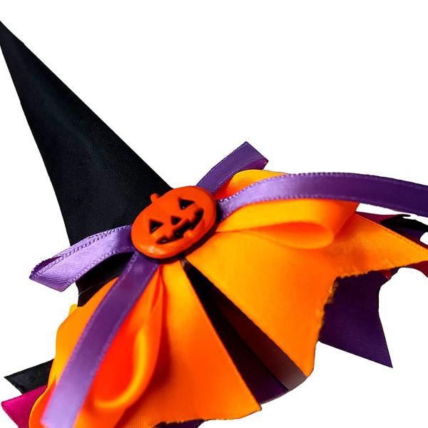 Imagem de Chapeu Bruxa Bebe Com Tiara Encapada de Halloween