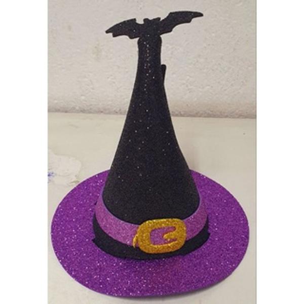 Imagem de Chapeu Bruxa Enfeite Mesa Festa Decoração Halloween Pacote com 3