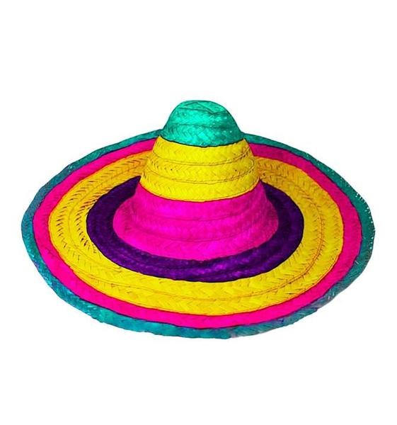 Imagem de Chapéu Caveira Mexicano Halloween Gigante Adulto Colorida