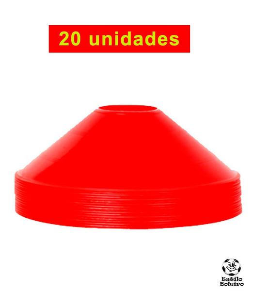 Imagem de Chapéu Chinês Cone Treinamento Half Cone Kit 20 Unidades