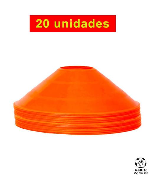 Imagem de Chapéu Chinês Treinamento Cone Demarcatório Kit 20 Unidades