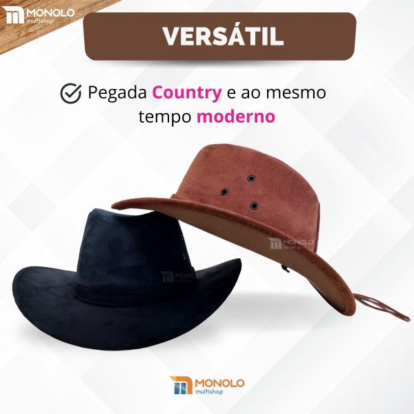 Imagem de Chapeu Country Feminino Boiadeira Vaqueiro Festa Rodeio Cowboy