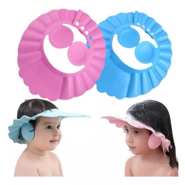 Chapeu De Banho Viseira Protetora Olhos Infantil Bebe Cap - Mbbimports Imagem de Chapeu De Banho Viseira Protetora Olhos Infantil Bebe Cap