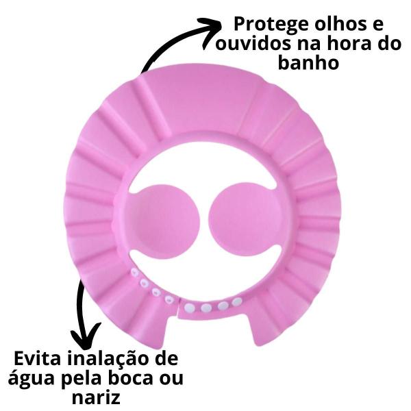Chapeu De Banho Viseira Protetora Olhos Infantil Bebe Cap - Mbbimports Imagem de Chapeu De Banho Viseira Protetora Olhos Infantil Bebe Cap
