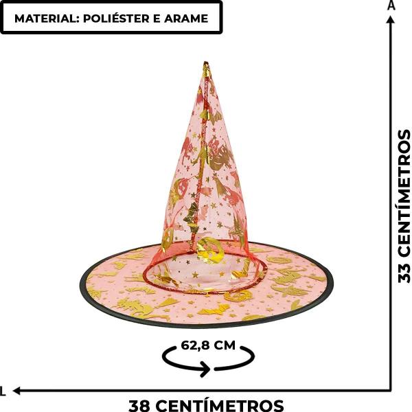 Imagem de Chapéu de Bruxa pra Fantasia de Halloween Adulto e Infantil Vermelho