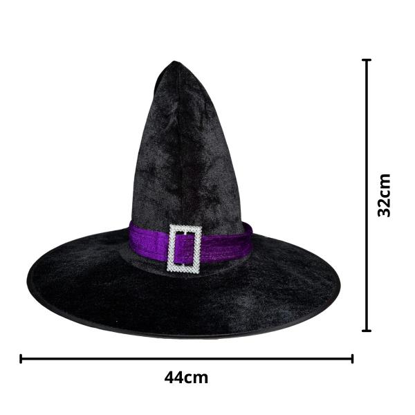 Imagem de Chapéu de Bruxa Veludo Ponta Virada - Roxo - Halloween