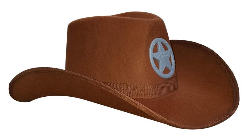 Imagem de Chapéu de cowboy Dress Up America Sheriff Brown para crianças