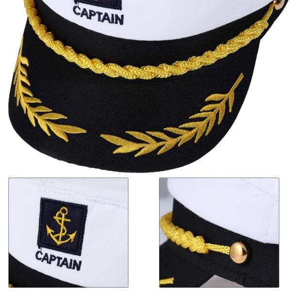 Imagem de Chapéu de fantasia Captain Yacht Boat Sailor Marine Admiral Halloween