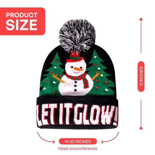 Imagem de Chapéu de Natal Giggling Getup Light Up unissex para adultos e crianças