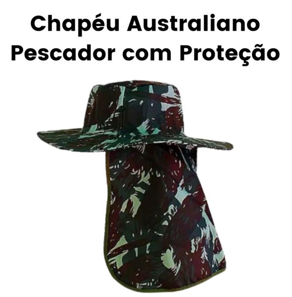 Imagem de Chapéu de Pescador com Proteção Solar e Estampa Camuflada