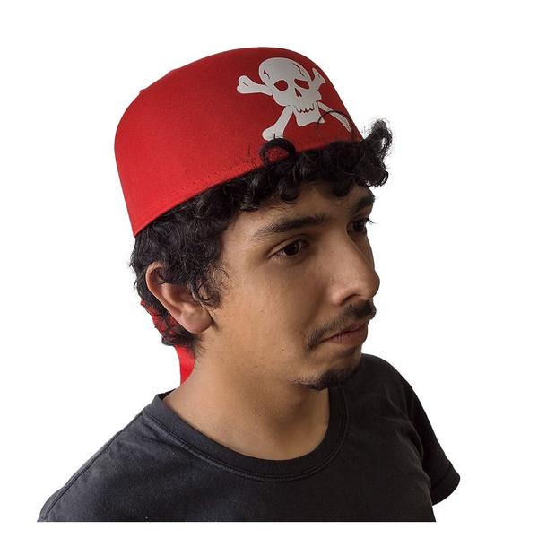 Imagem de Chapéu de Pirata Adulto Coquinho com Bandana Estampado