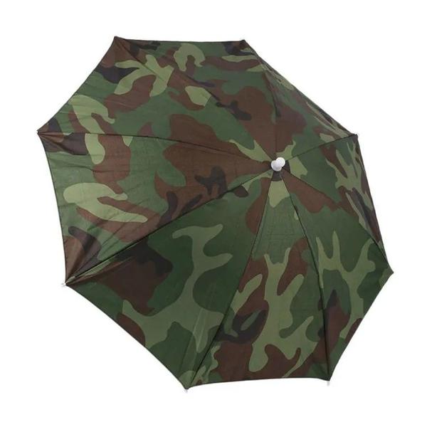 Imagem de Chapéu Guarda-Chuva Camuflado Protetor Camping Passeio Pesca