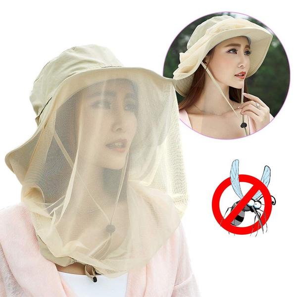 Imagem de Chapéu Head Net Hat Jackcell Mosquito Protection Nylon Khaki