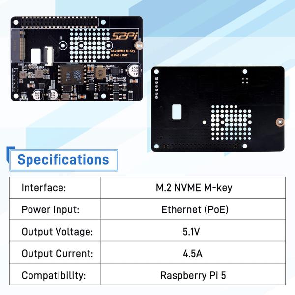 Imagem de Chapéu PoE+ com refrigerador ativo para Raspberry Pi 5 GeeekPi P33