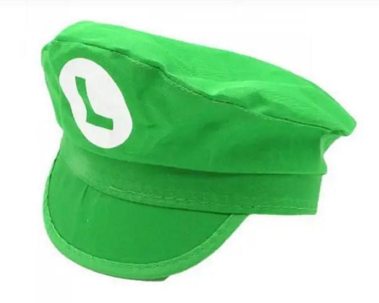 Imagem de CHAPÉU QUEPE BOINA MARIO OU LUIGI 18cm X 17cm ***unidade***