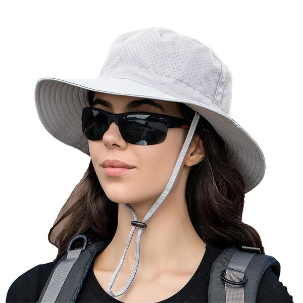 Imagem de Chapéu Sun Hat Rosoz Cooling Boonie Hat com proteção UV cinza claro