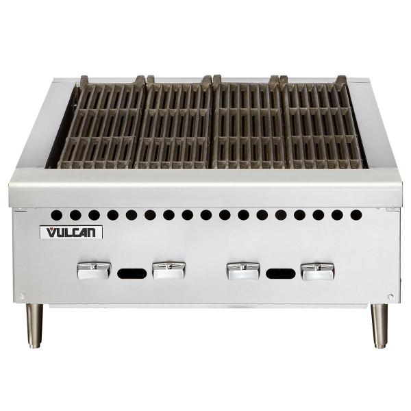 Imagem de Char Broiler VCRB25 Vulcan -Comprimento 60cms Espessura 25mm  Total Inox 3 Queimadores