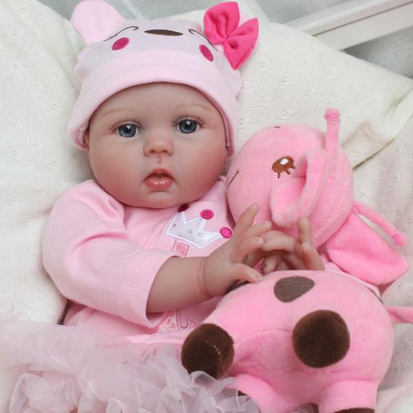 Imagem de CHAREX Realistic Reborn Baby Dolls Real Looking Lifelike Dolls for Girls 22 Inch Handmade Weighted Baby Dolls Newborn Silicone Baby Doll with Giraffe Toy Gifts for Kids Age 3+