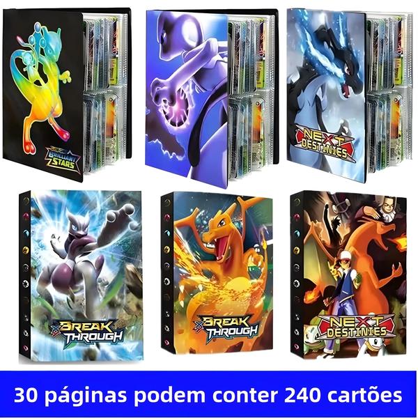 Imagem de Charizard Anime Cartão Álbum 240 Pçs Titular Pasta Mewtwo Mapa Carta Coleção Pasta Caderno Presente