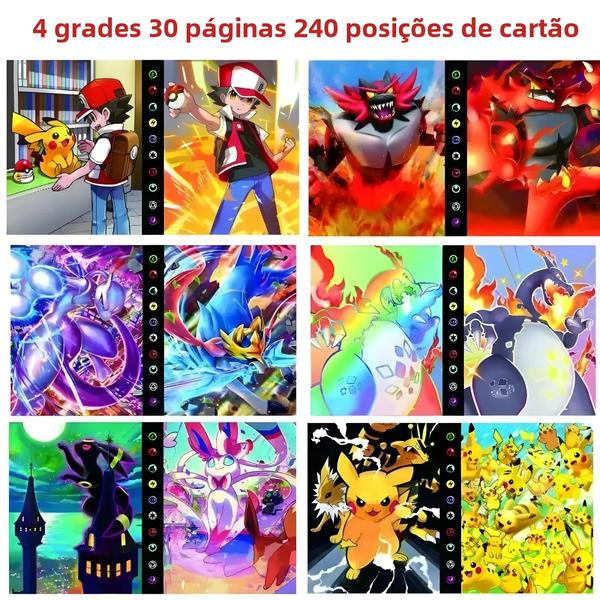 Imagem de Charizard Squirtle Anime Porta-cartões Fichário 240 Unidades Protetor Notebook Álbum Pokémon 2024