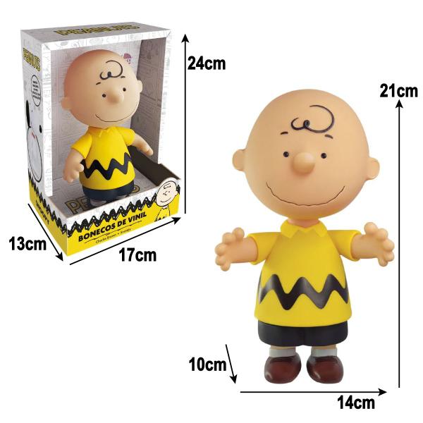 Imagem de Charlie Brown Boneco Vinil Articulado Snoopy E Sua Turma