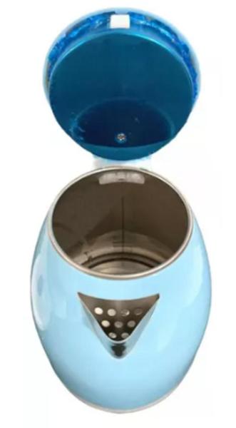 Imagem de Charme e Praticidade no seu Dia a Dia: Chaleira Elétrica 2L Azul em Aço Inox 110V para Bebidas Quentes!