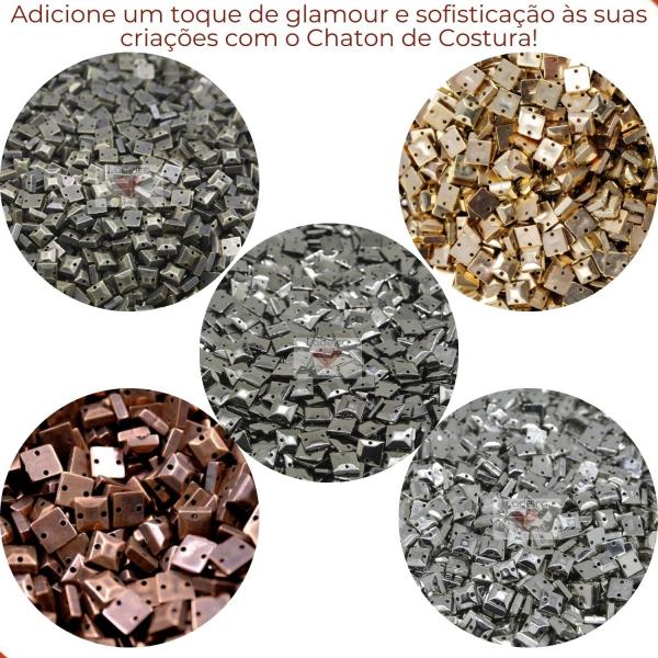 Imagem de Chaton costura quadrado em abs 6x6mm 500g