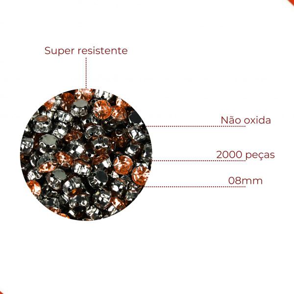 Chaton Engrampado 08mm De Acrilico Com 2000 Peças - LADEIRA BIJUTERIAS Imagem de Chaton Engrampado 08mm De Acrilico Com 2000 Peças