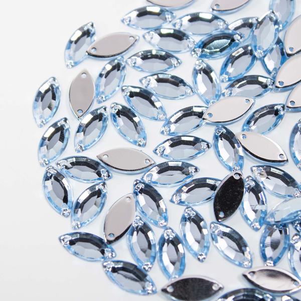 CHATON PRIMEIRA LINHA NAVET 7X15mm -AZUL CLARO -100Pçs - La Mode Arte e Criação Imagem de CHATON PRIMEIRA LINHA NAVET 7X15mm -AZUL CLARO -100Pçs